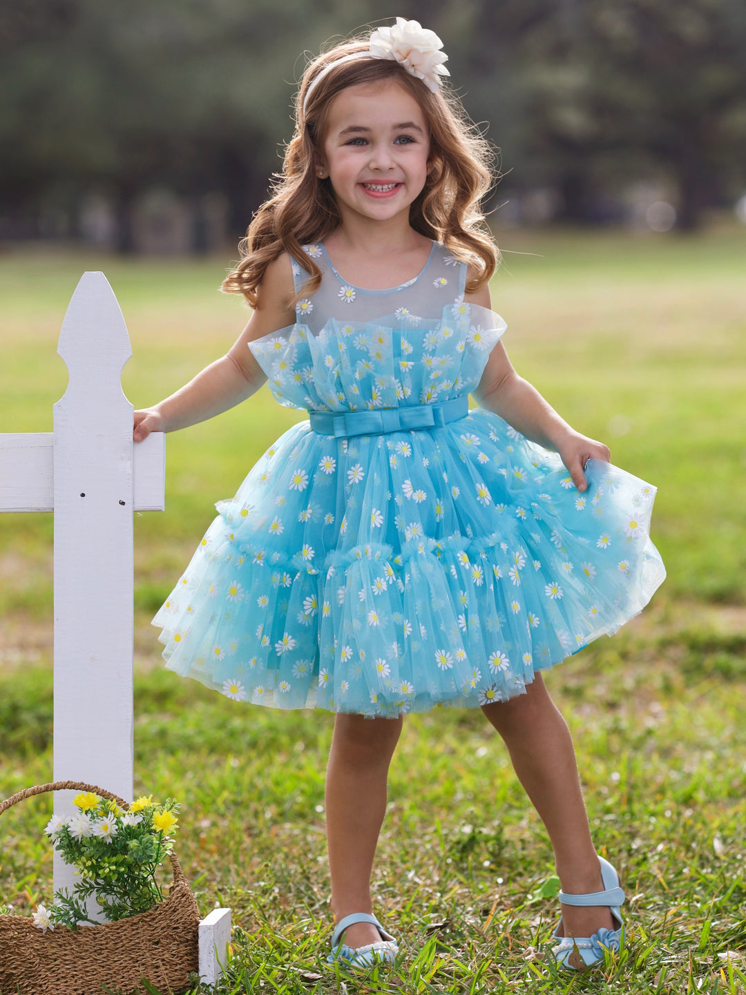 Daydream Daisy Embroidered Floral Tutu Dress Mia Belle Girls