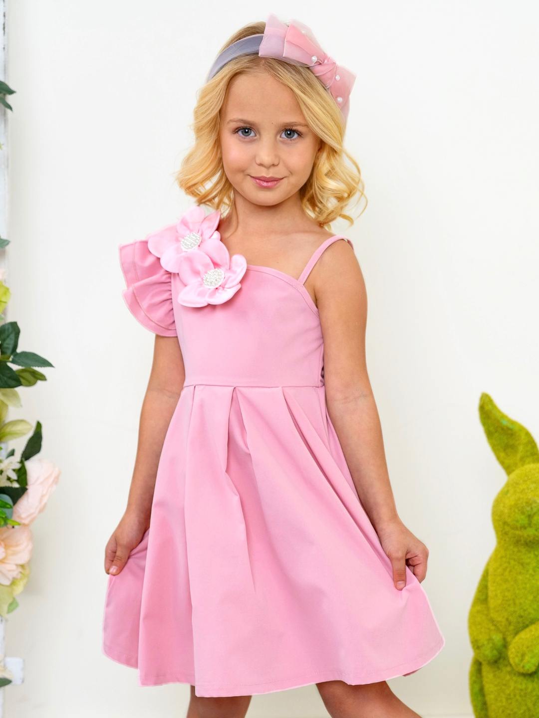 toddler blush pink party dress