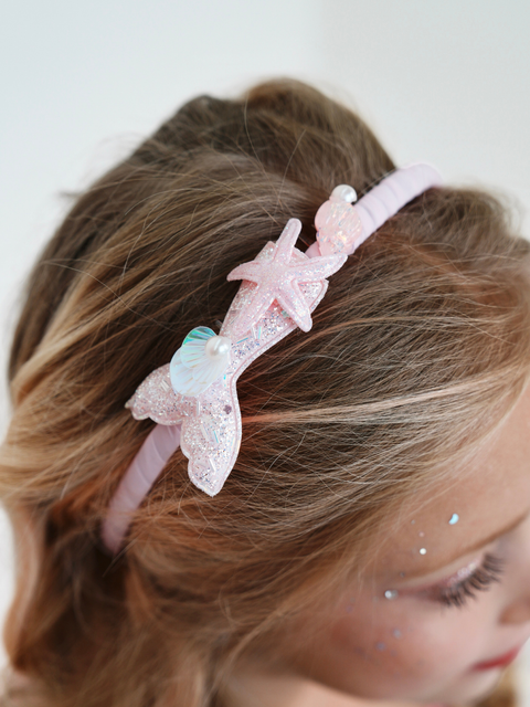 Pink Mermaid Starfish Headband