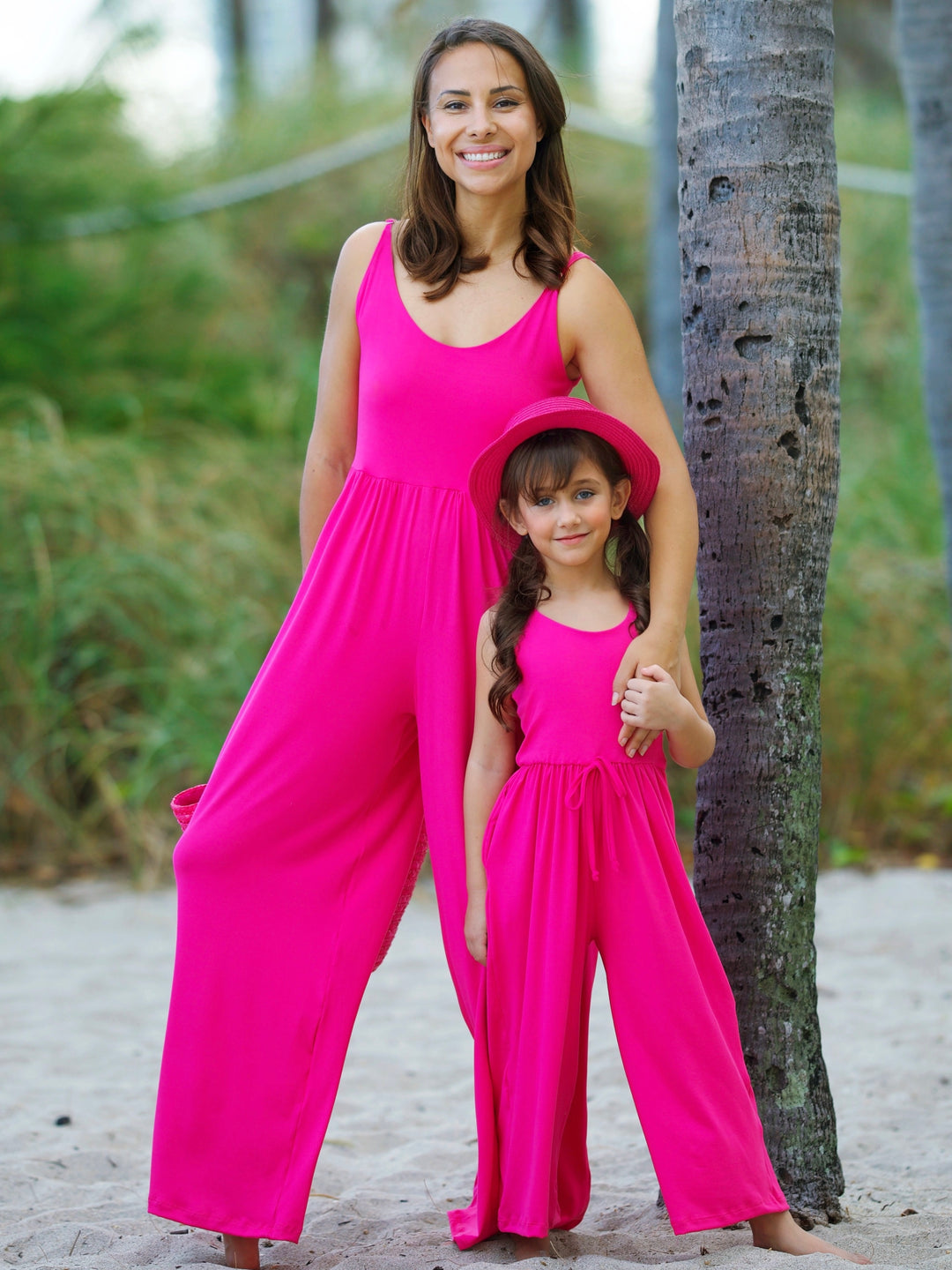 Mommy and Me Blushing Beauties Fuchsia Jumpsuit