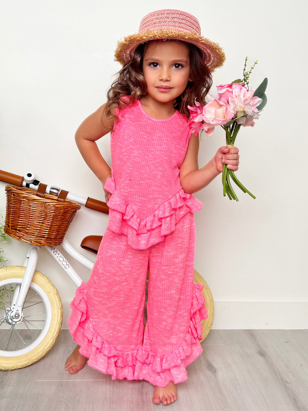 Mia Belle Girls Ruffle Pants Set | Girls Spring Outfits
