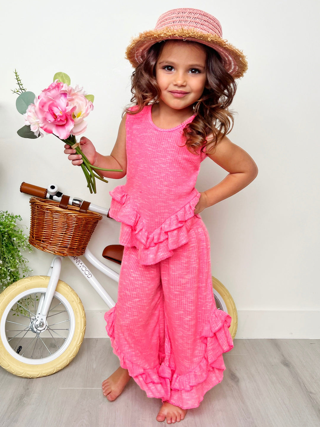 girls dress pants Girl Tapered Large 13.75 24 The measurements in the chart above reflect the garment laying flat Mia Belle Girls Ruffle Pants