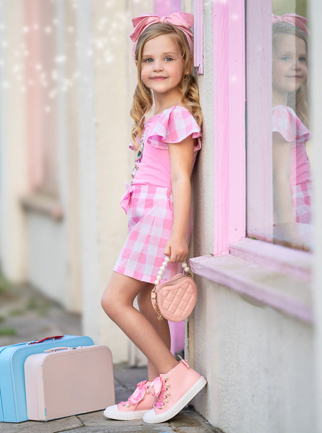 L.O.L. SURPRISE! x Mia Belle Girls Cheery Cherry Plaid Short Set