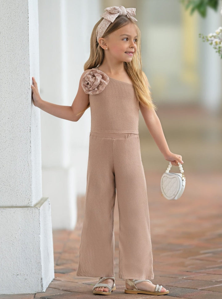 Mia Belle Girls One Shoulder Palazzo Pants Set | Girls Spring Outfits