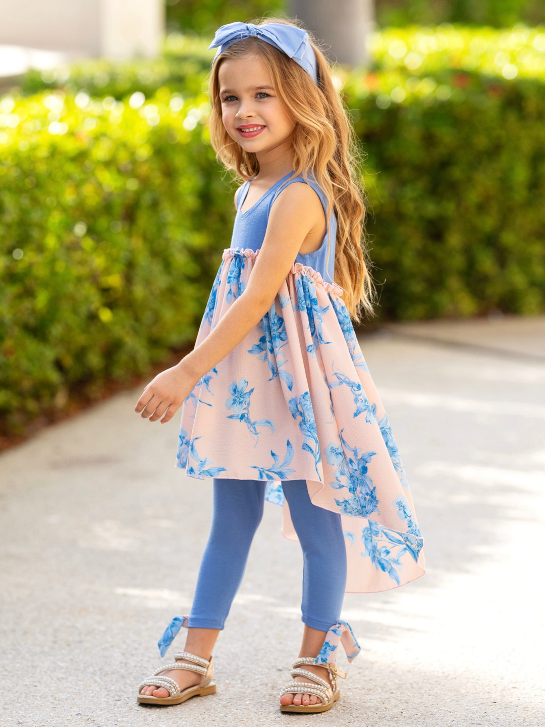 Mommy and Me Blue Blossom Matching Set