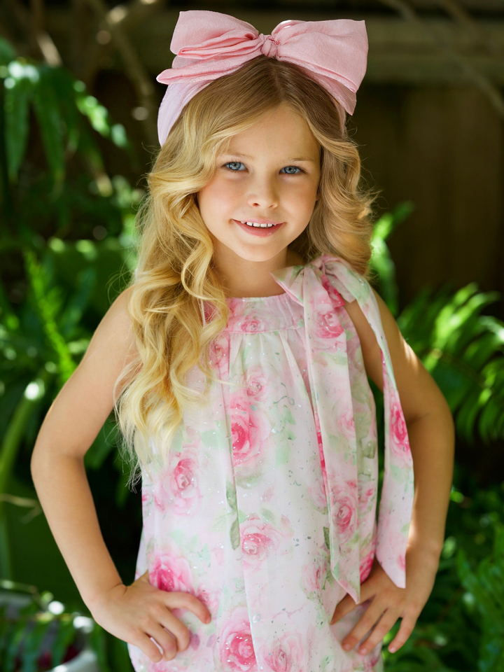 Blooming Blush Floral Chiffon Top and Short Set
