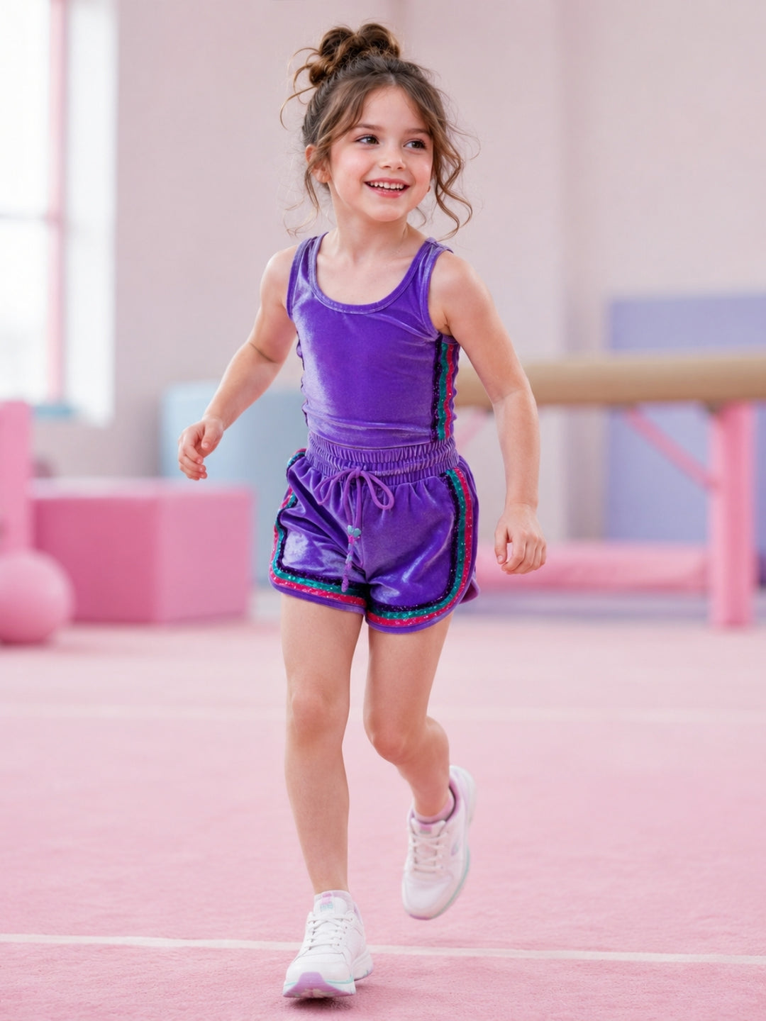 Cosmic Mermaid Velour Top and Matching Short Set
