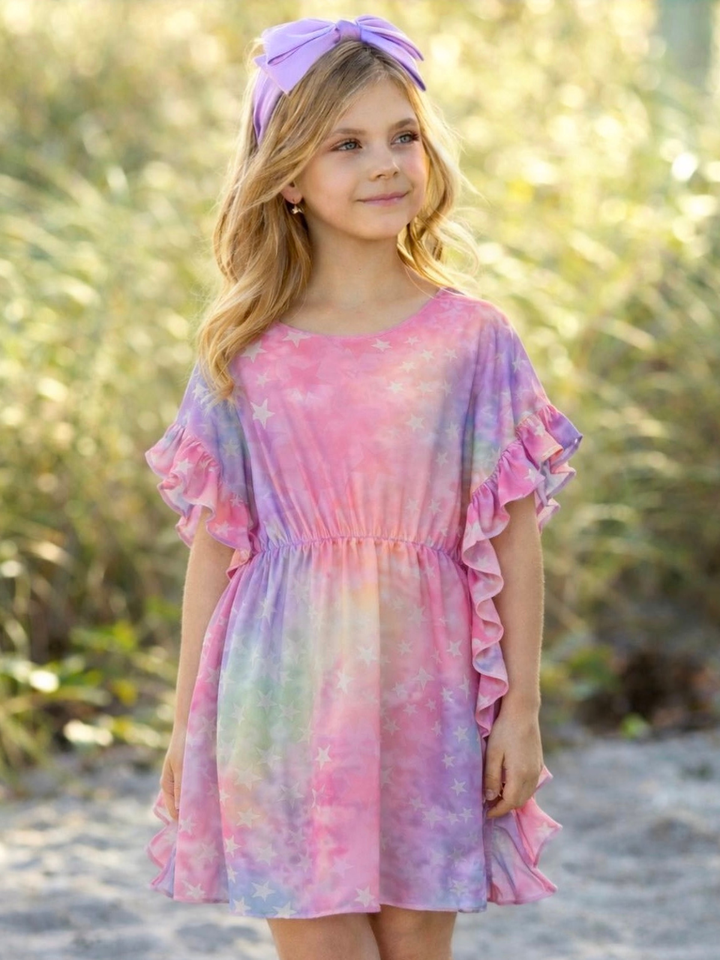 Rainbow Dream Star Print Cover Up