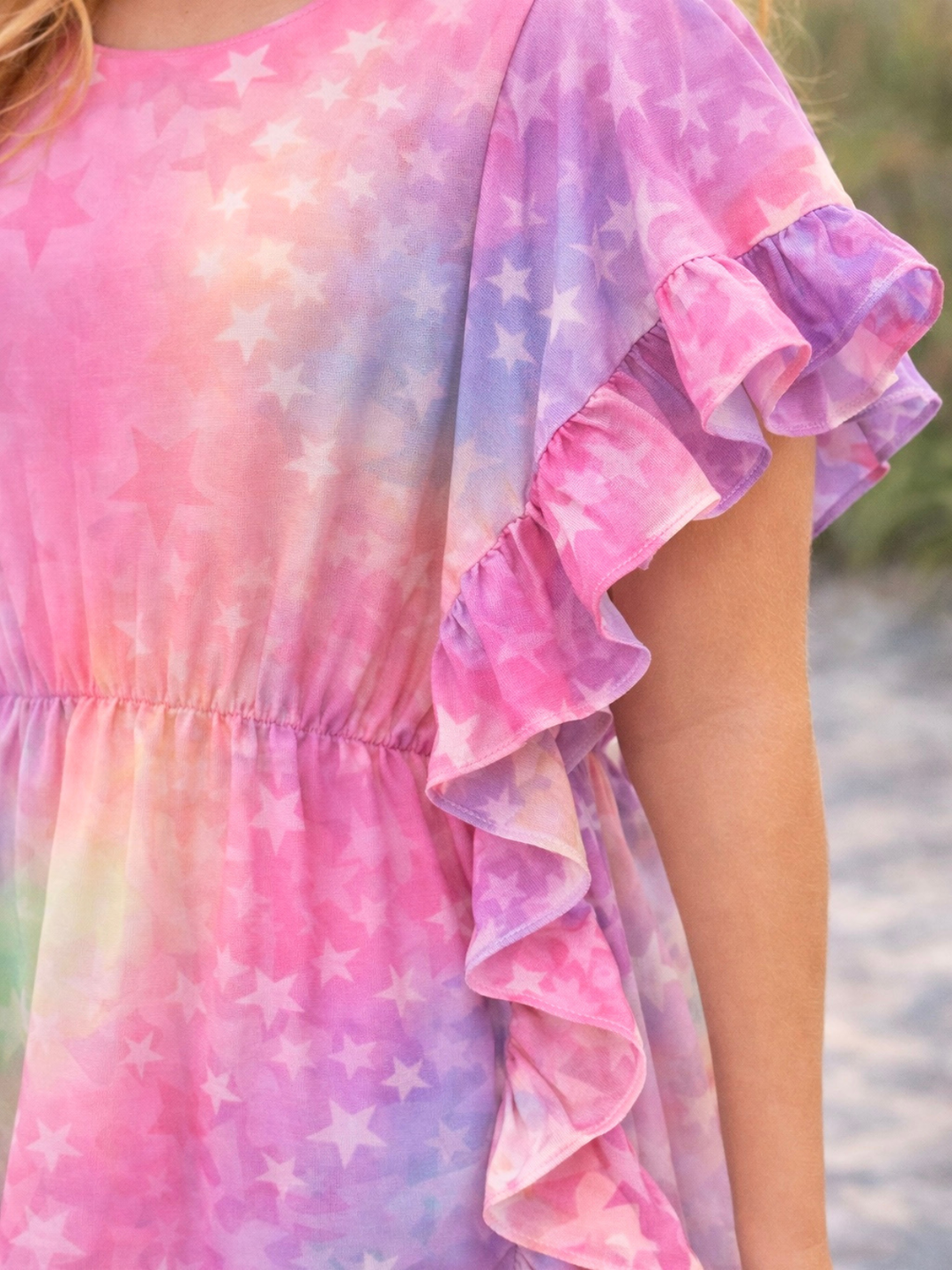 Rainbow Dream Star Print Cover Up