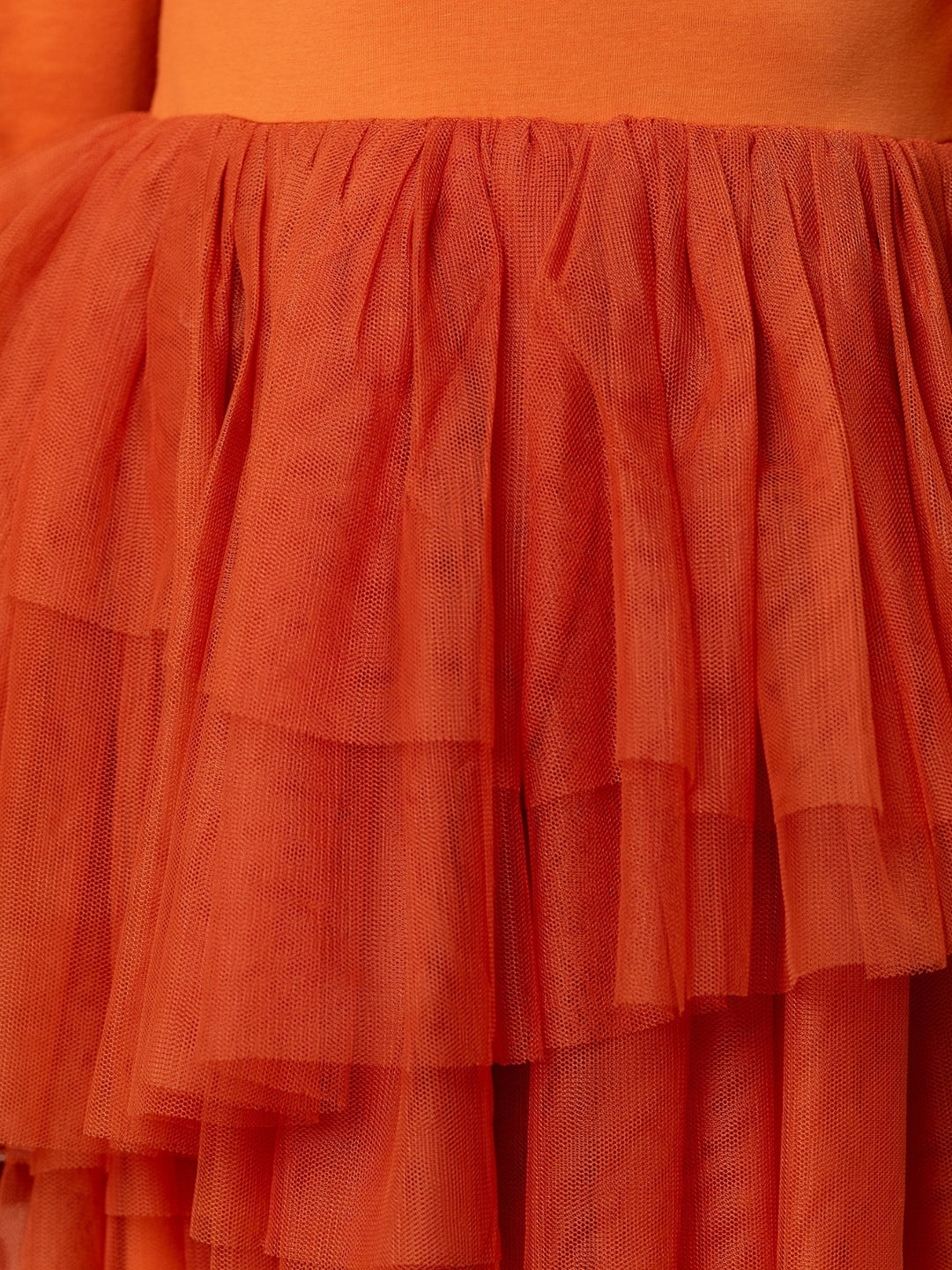 Pumpkin Spice Tiered Tulle Dress
