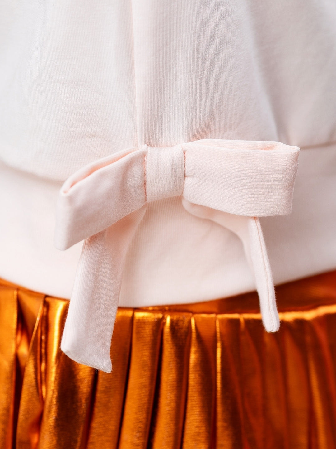 Thankful Turkey Top and Metallic Pleated Skirt Set