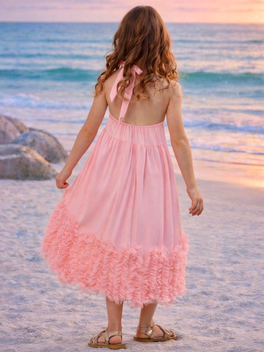 beach high low dress Boho Floral High Low Maxi Dress