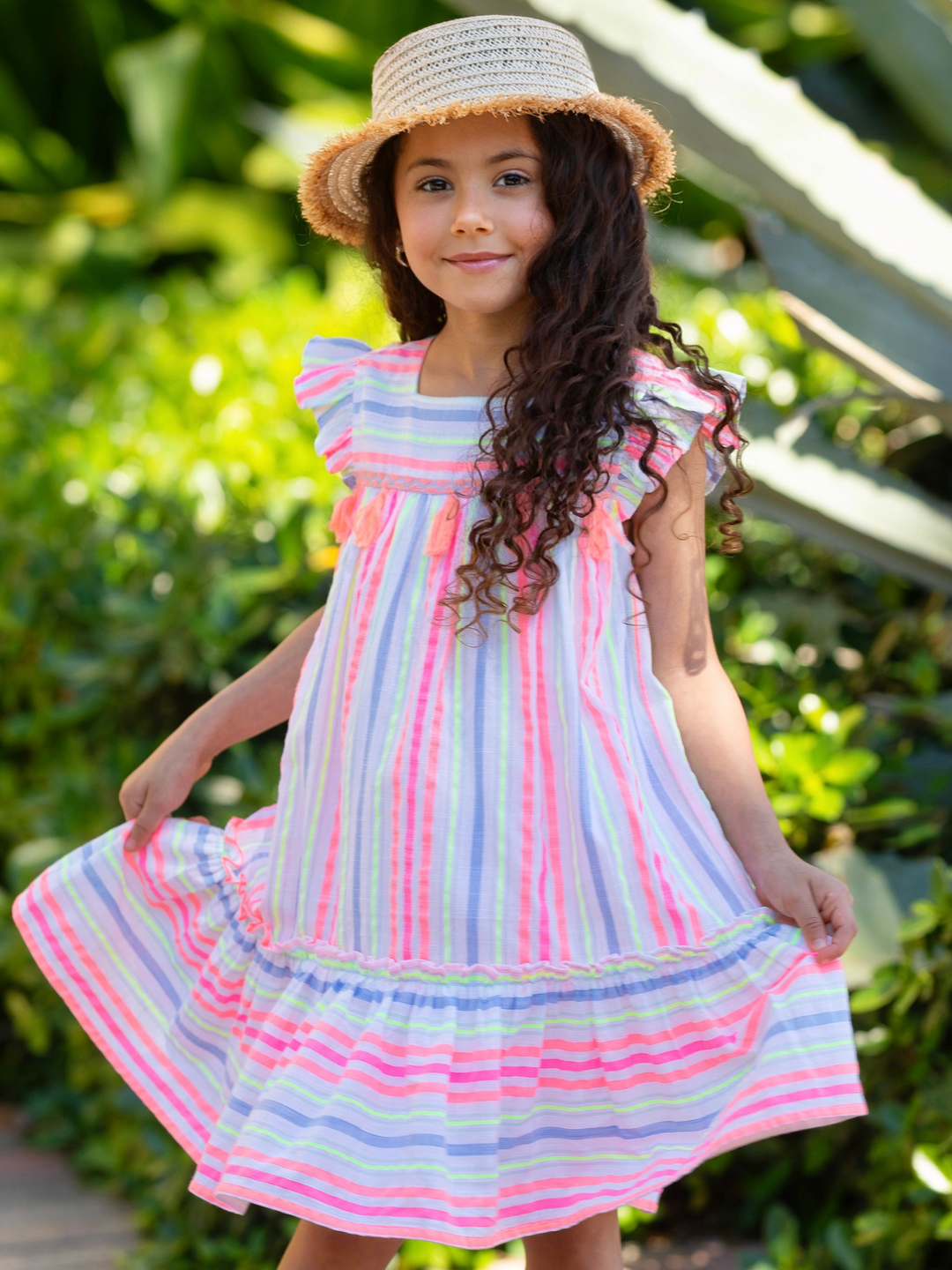 pastel summer dress Candy Breeze Tassel Ruffle Dress Multicolor / 2T/3T