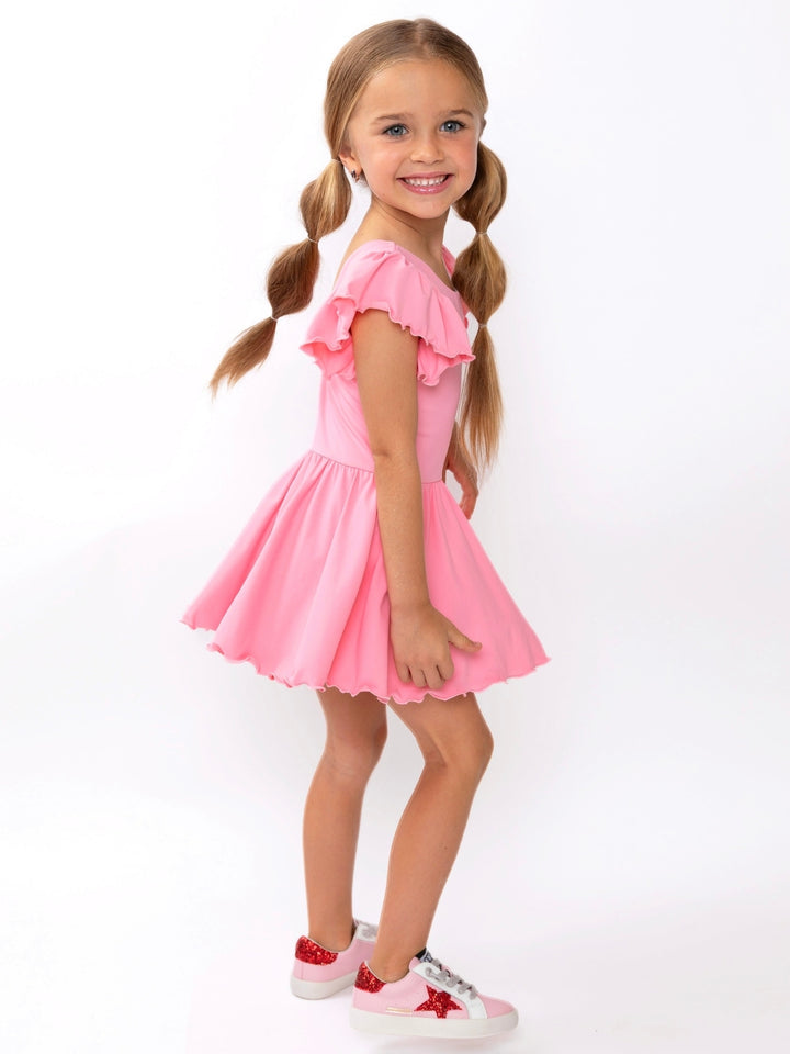 Girls summer dress with soft stretchy comfort fit