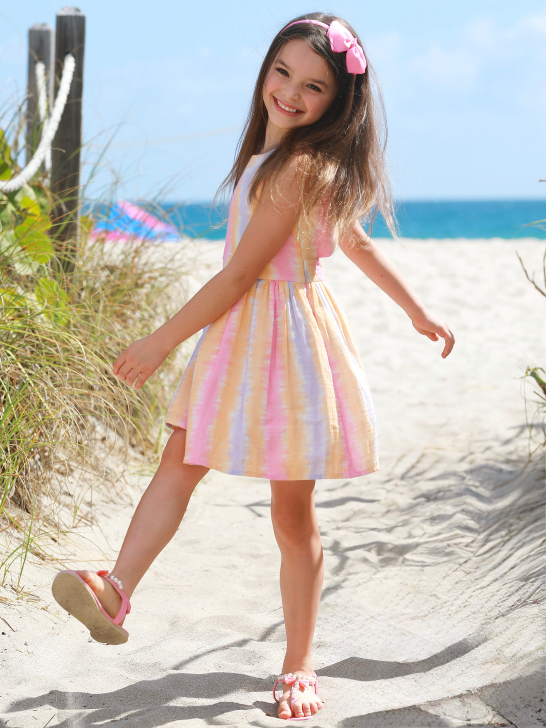 pastel beach dress Pastel Beachcore Maxi Dress, Coastal Vibes Summer Dress, Y2K Soft Girl Aesthetic Sundress, Pink Ocean Shell Dress, Mermaidcore Outfit