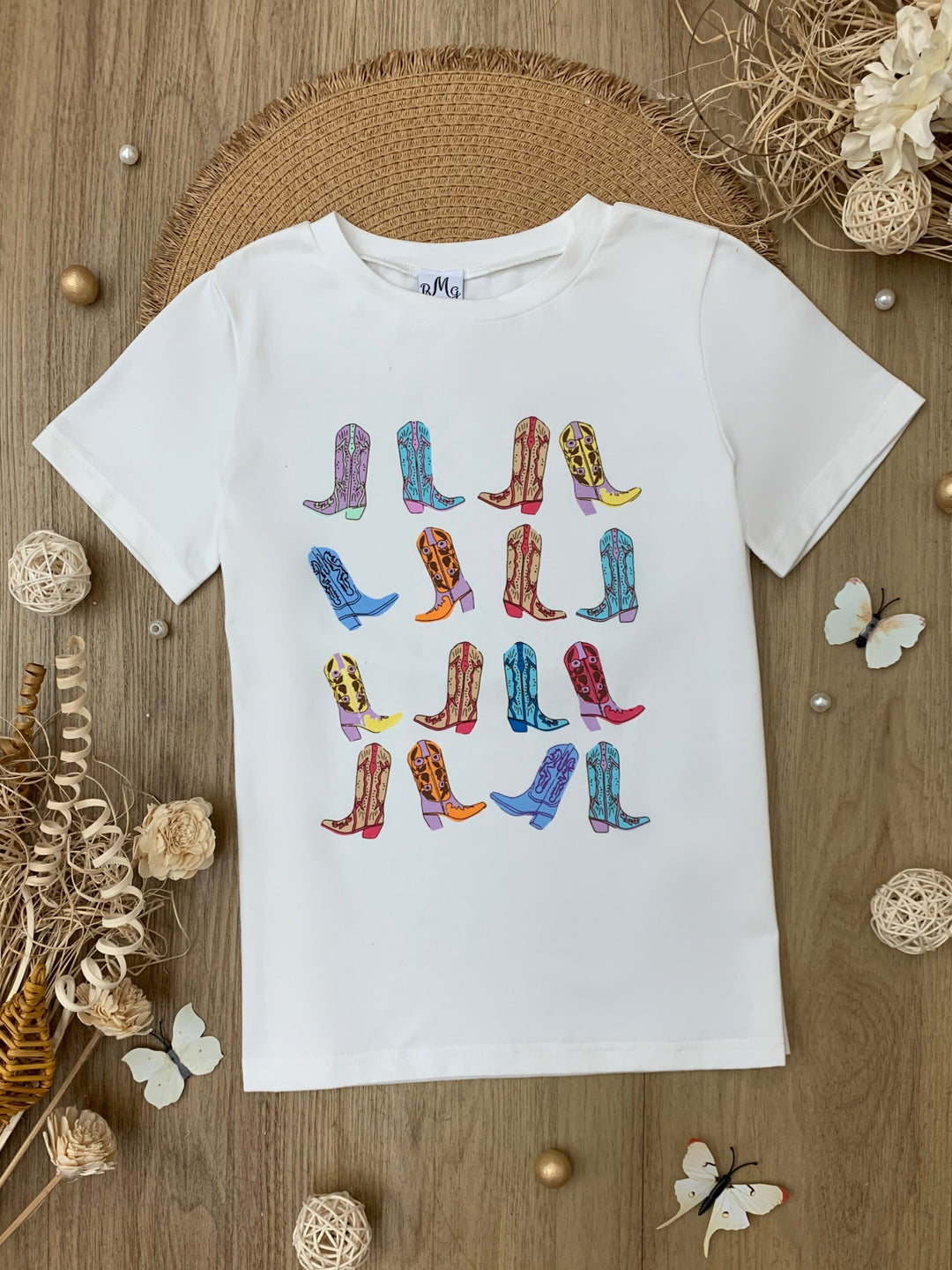 Mommy and Me Boot Scootin' Fun Cowgirl Boot Graphic Top