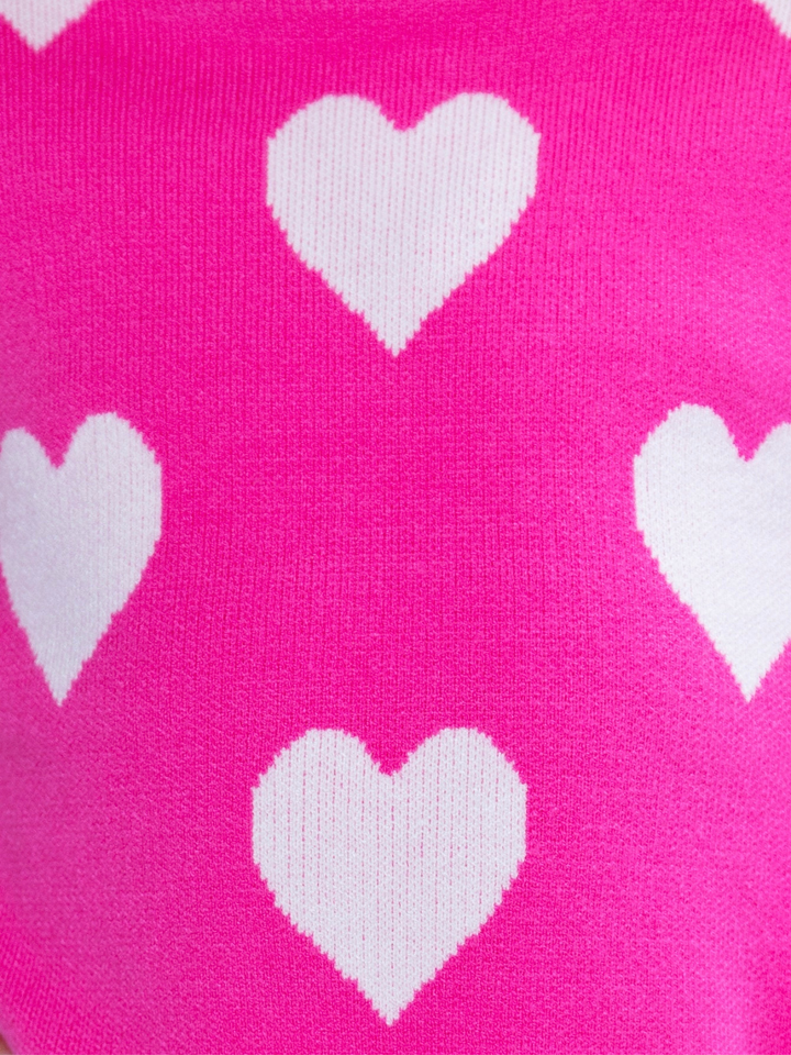 Warms My Heart Hot Pink Sweater Dress Mia Belle Girls