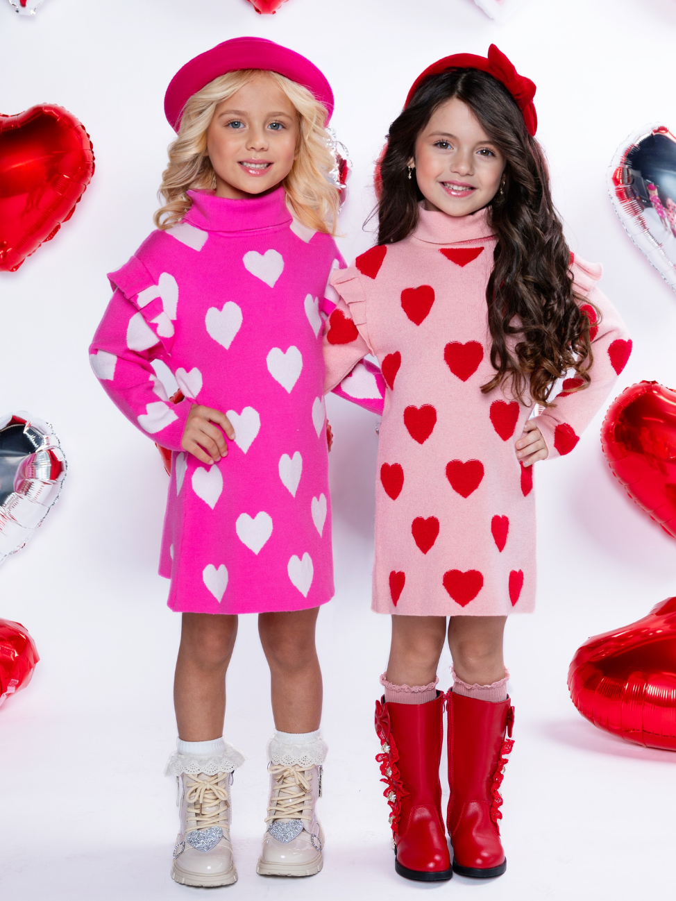 Warms My Heart Hot Pink Sweater Dress Mia Belle Girls