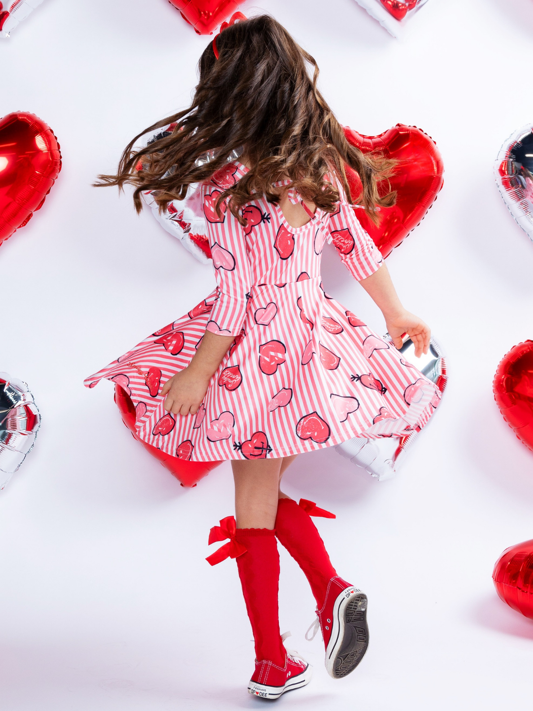 SmileyWorld Love Stamped Skater Dress Mia Belle Girls