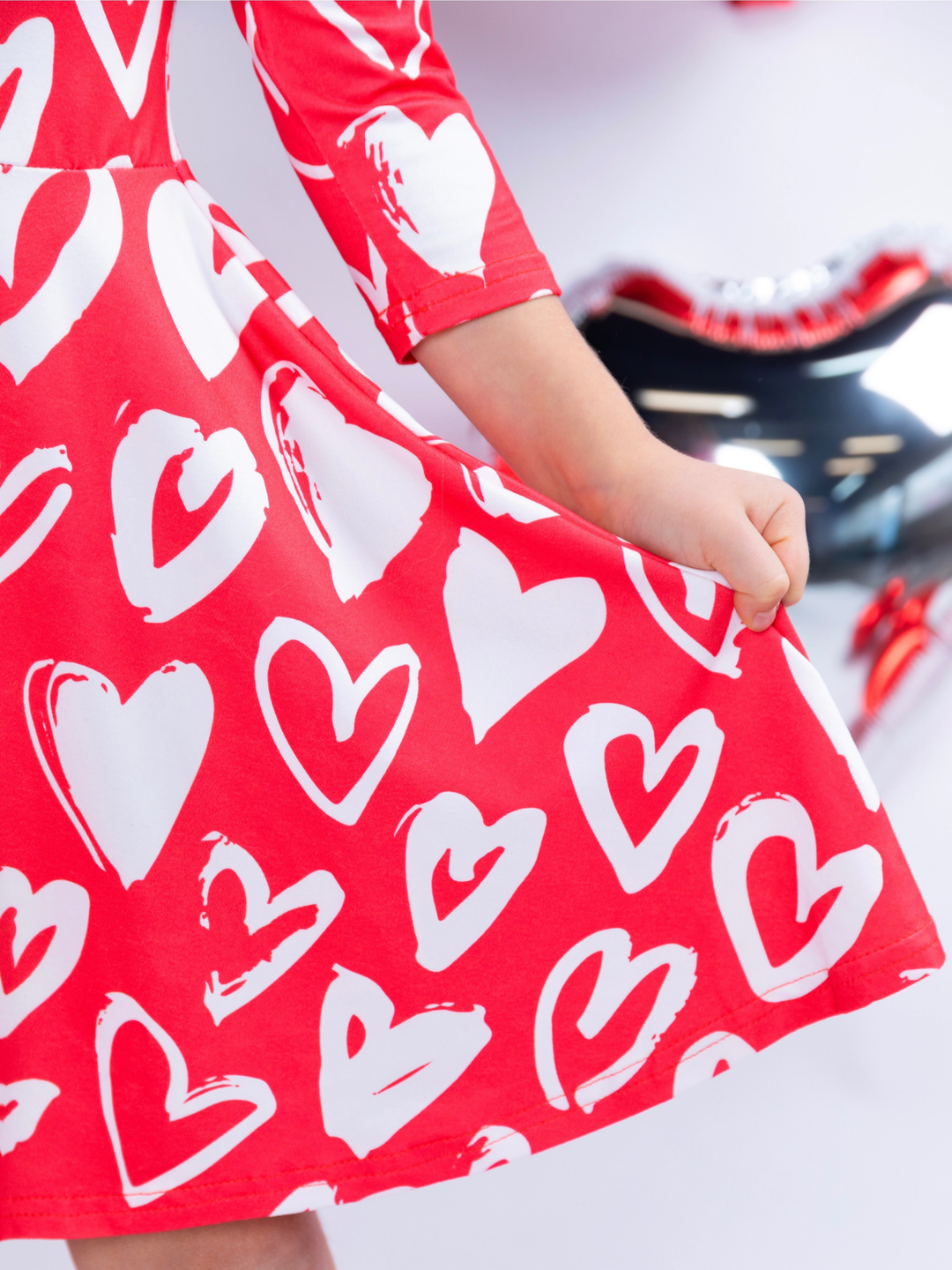 Radiant Heart Twirly Long Sleeve Skater Dress Mia Belle Girls