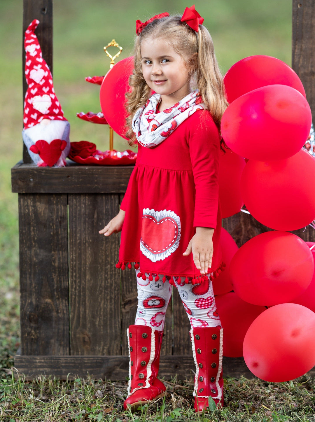 Mia Belle Girls 3 Piece Set | Valentine's Day Outfit