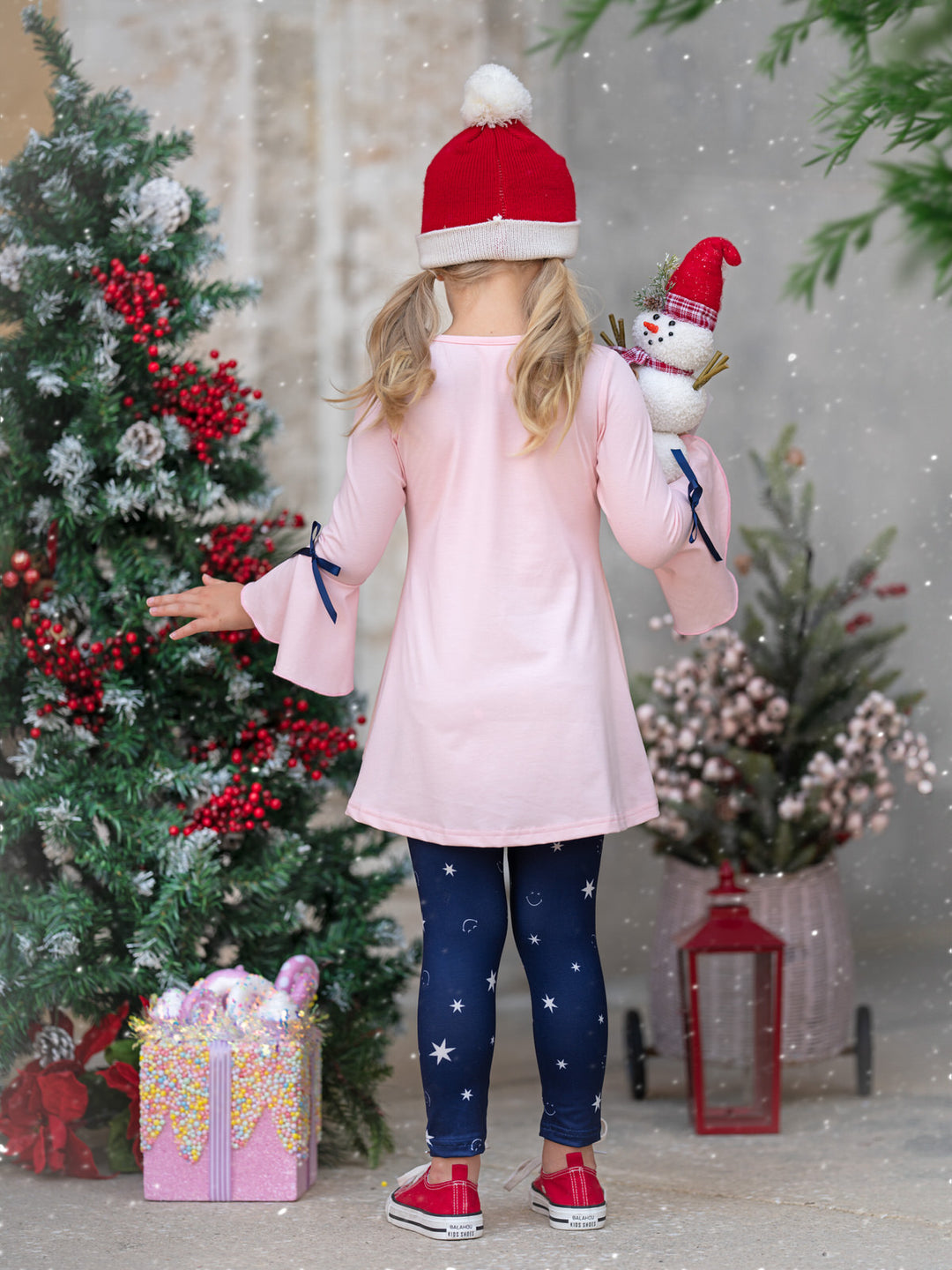 SmileyWorld Too Cute Ruffled Tunic Top and Legging Set Mia Belle Girls