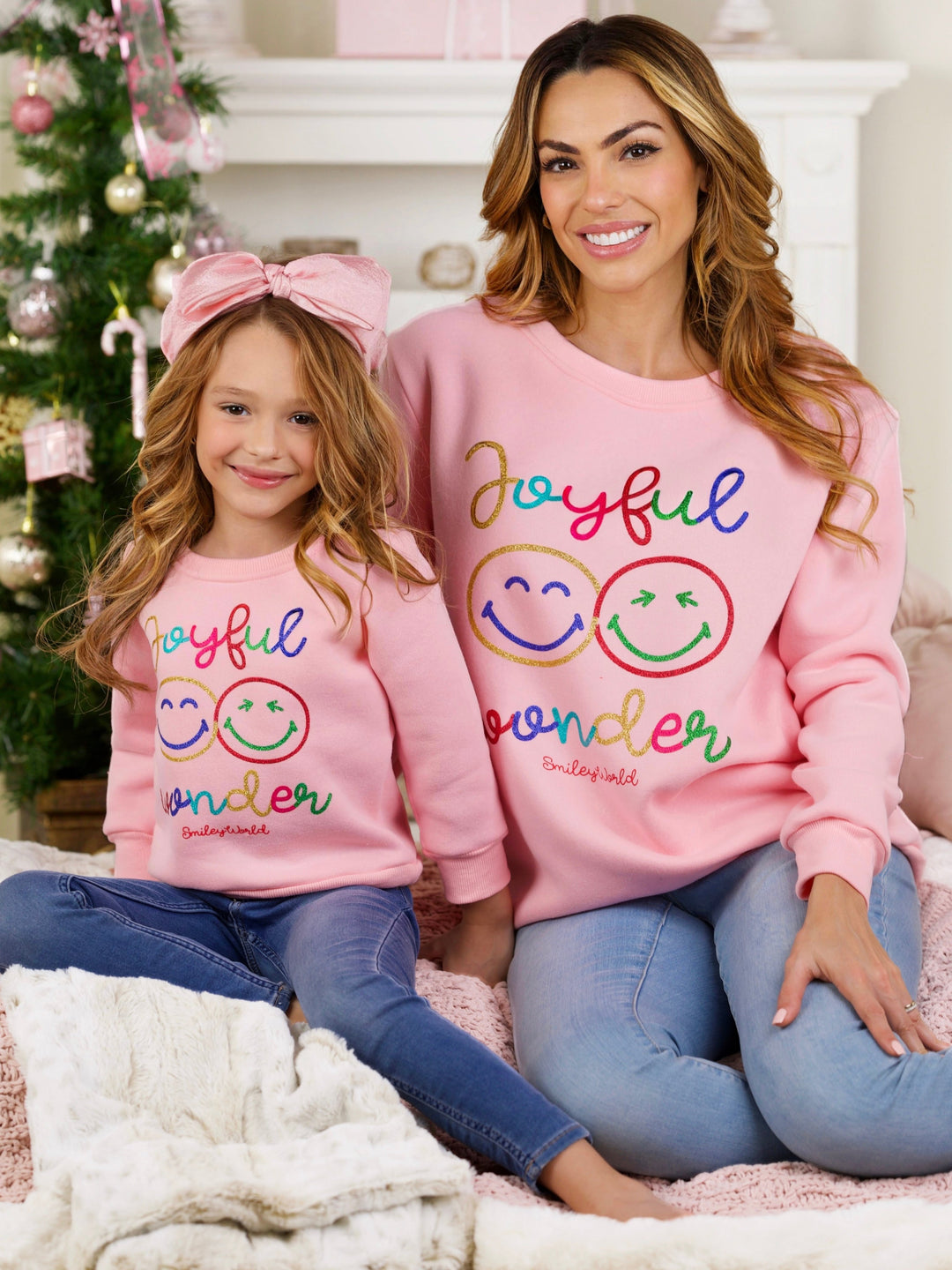 SmileyWorld Mommy and Me Joyful Wonder Crewneck Sweatshirt Mia Belle Girls