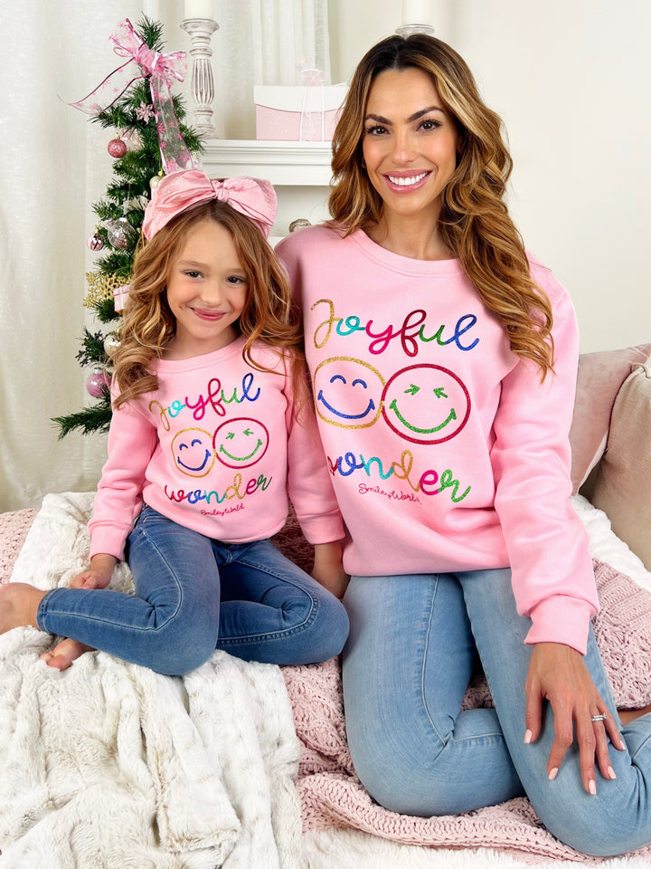SmileyWorld Mommy and Me Joyful Wonder Crewneck Sweatshirt Mia Belle Girls
