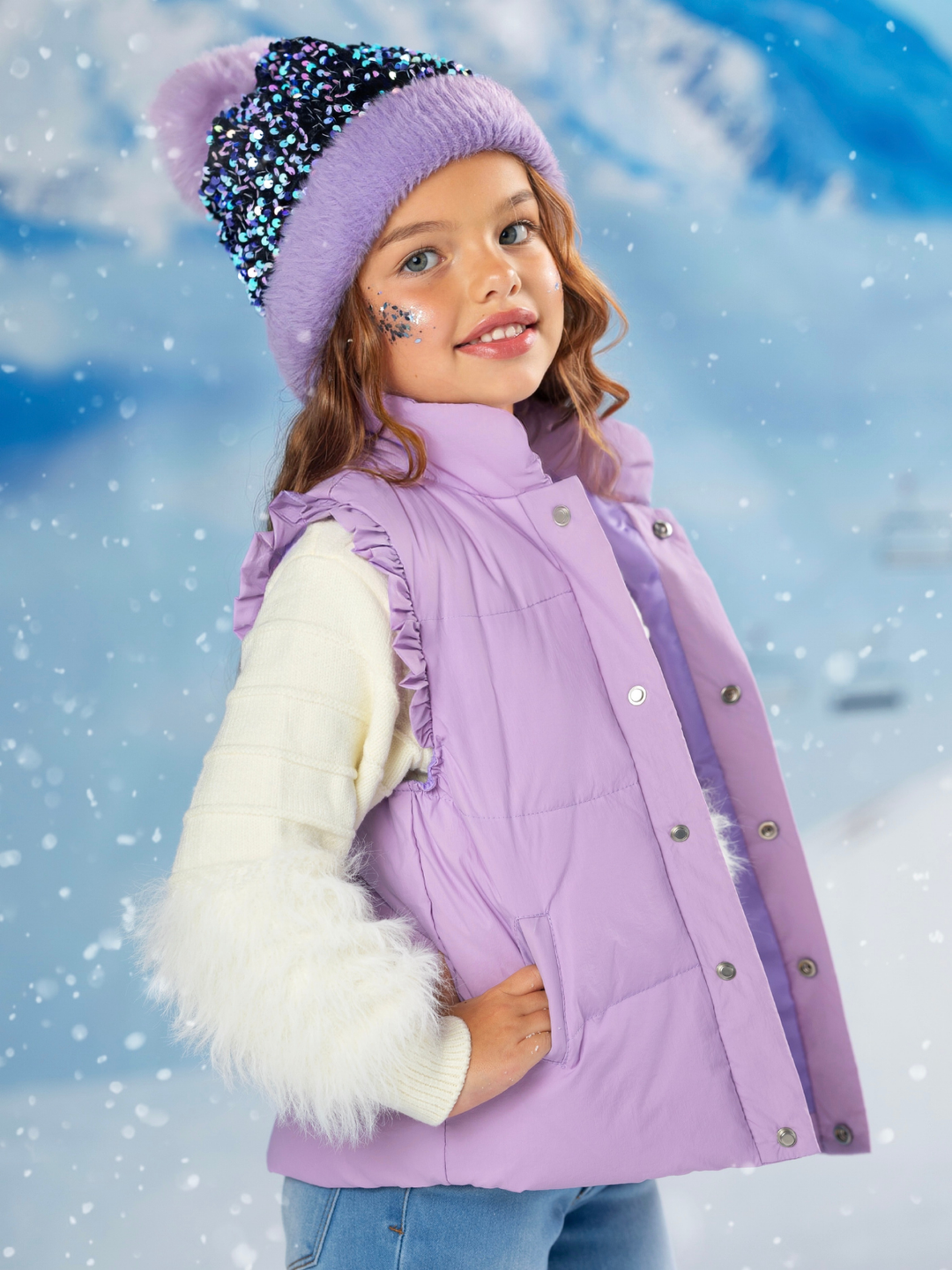 Snow Angel Luxe Fuzzy Knit Sweater