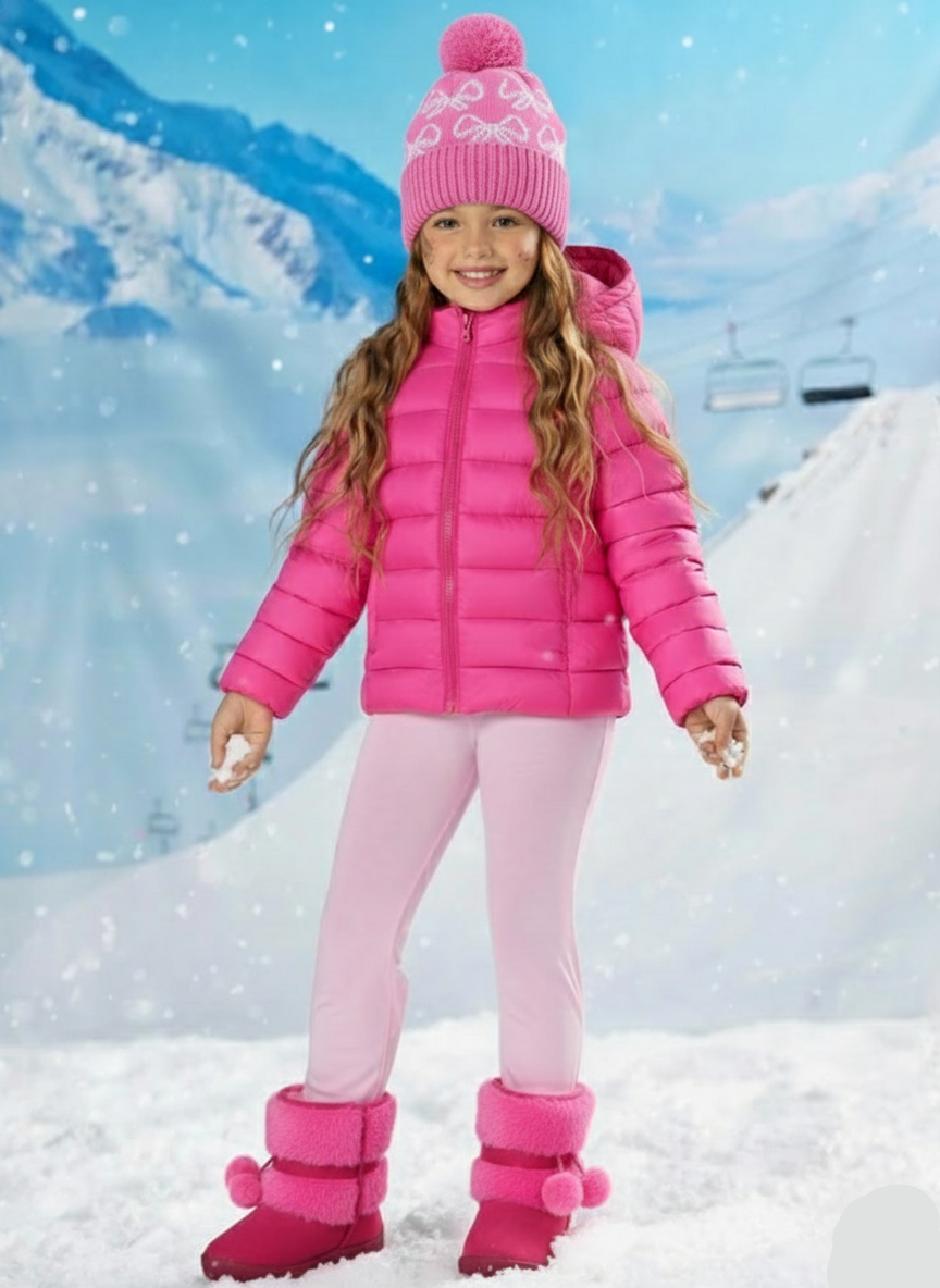 Cool Chick Hooded Puffer Jacket Mia Belle Girls