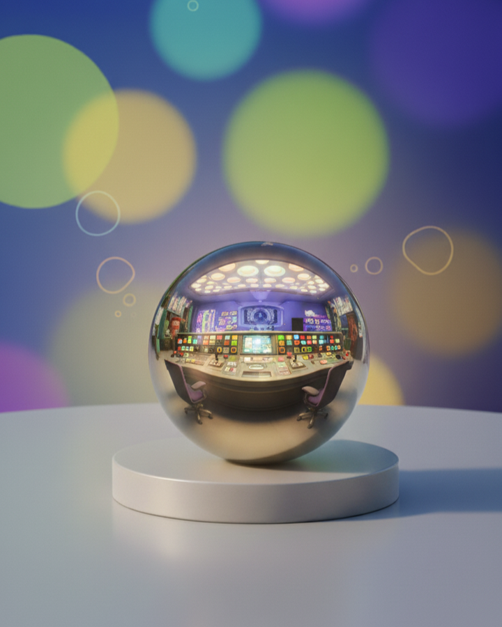 Hollow Golden Round Reflective Mirror Ball