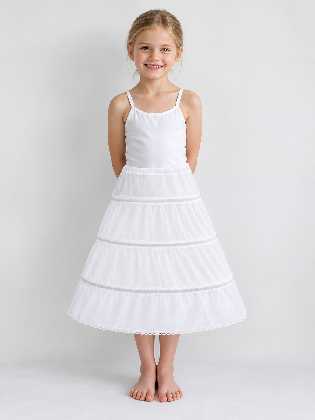 Girls Petticoat 3 Hoop Crinoline Skirt