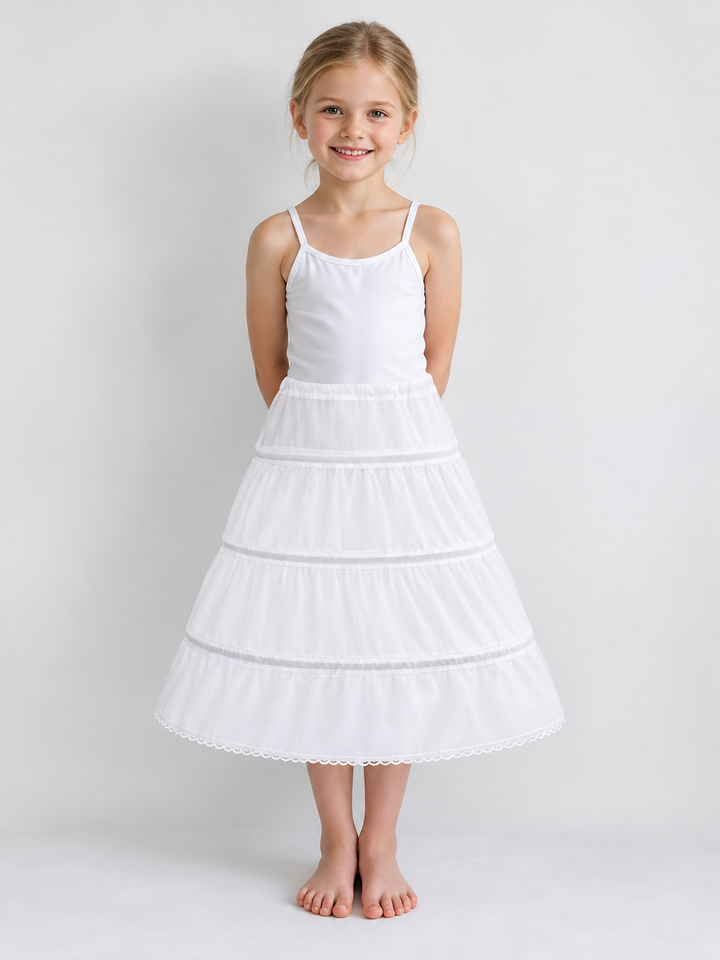 Girls Petticoat 3 Hoop Crinoline Skirt