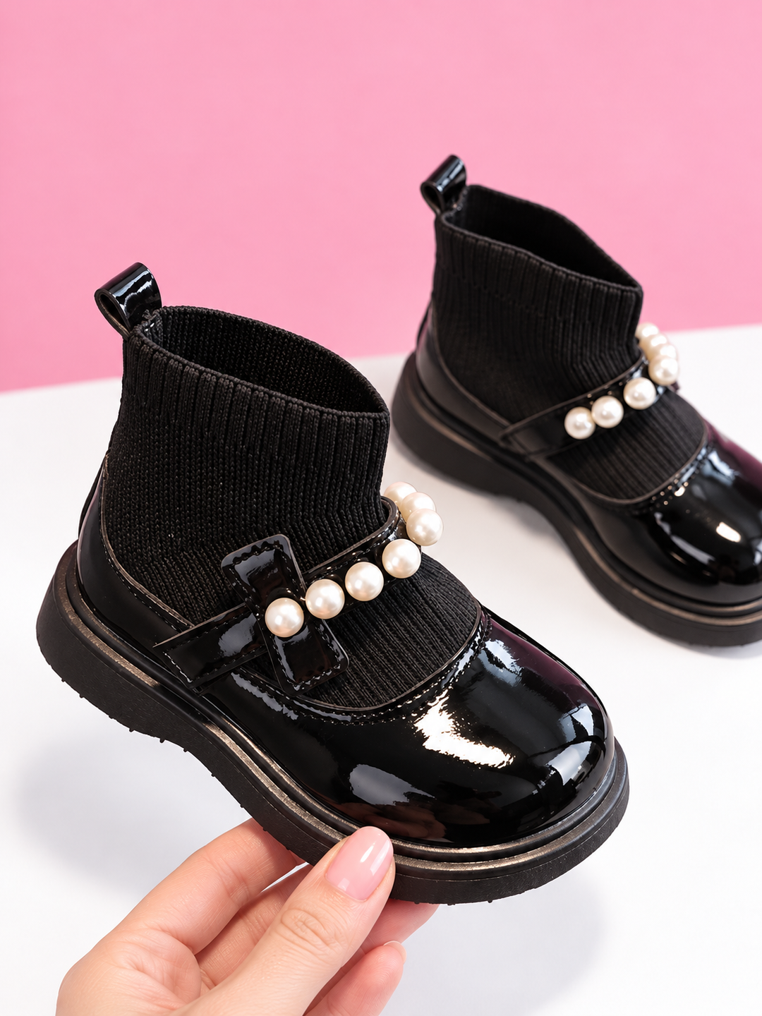 Too Fab Pearly Sock Boots By Liv and Mia