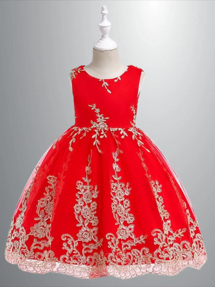 Winter Dresses for Kids |  Embroidered Holiday Dress | Mia Belle Girls