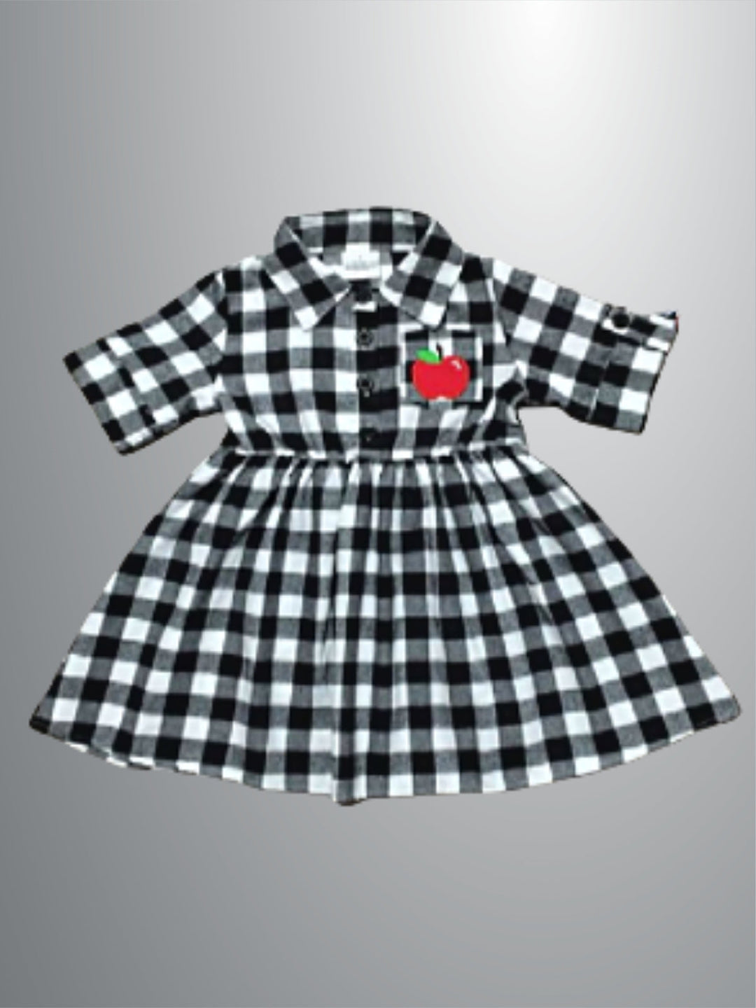 First Day of School | Plaid Apple Patch Skater Dress | Mia Belle Girls
