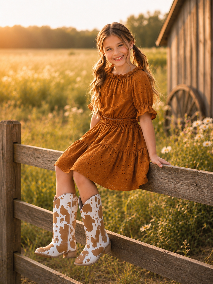 Boho Charm Smocked Top and Skirt Set