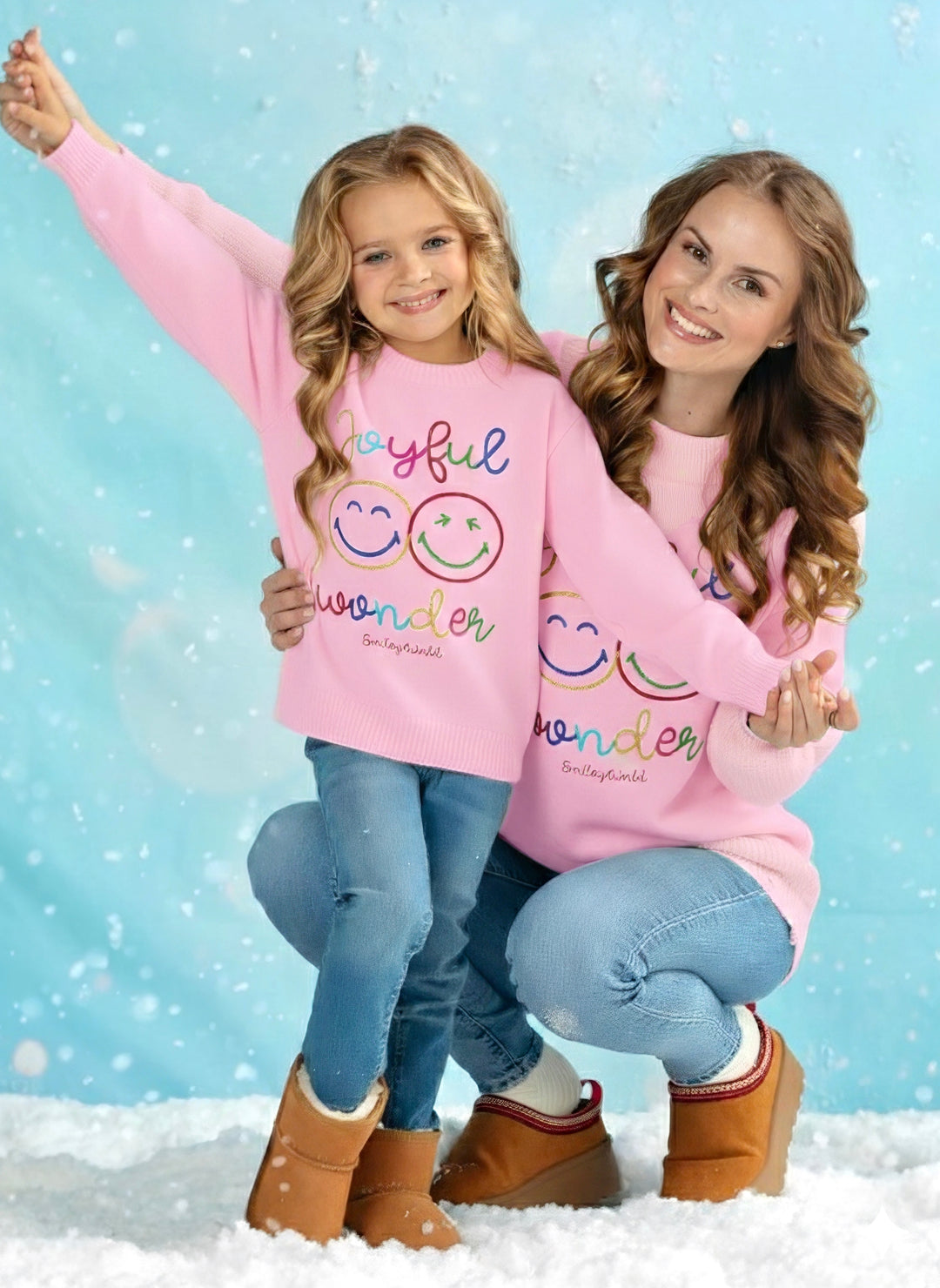 SmileyWorld Mommy and Me Joyful Wonder Crewneck Sweatshirt Mia Belle Girls
