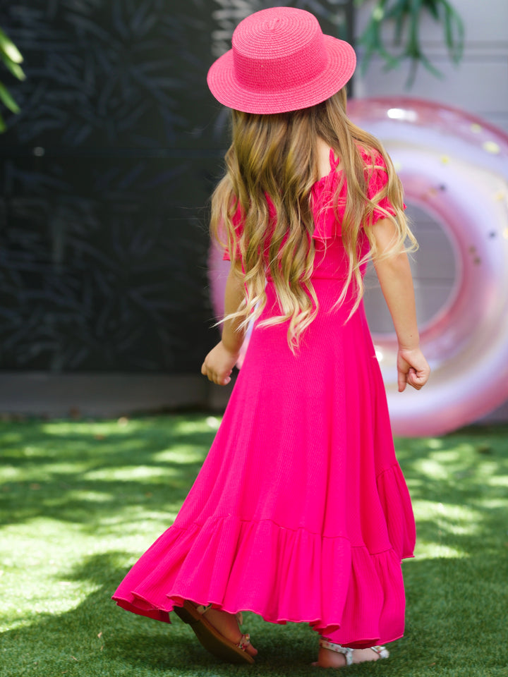 Berry Bliss Hi-Lo Ruffle Dress
