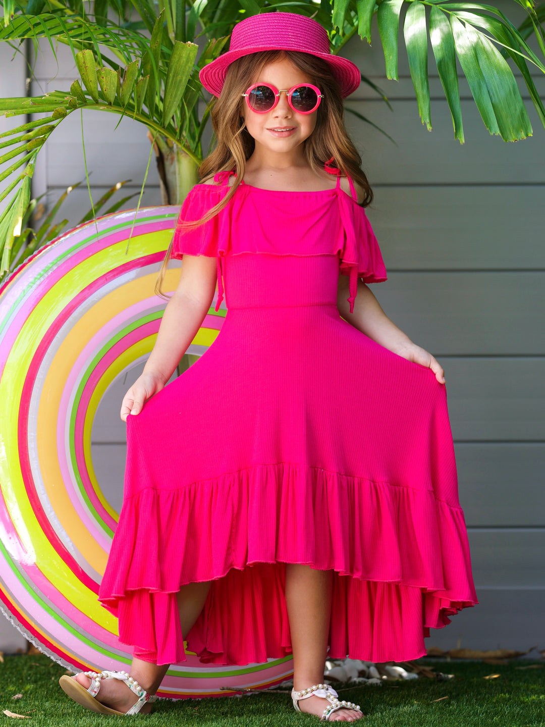 Berry Bliss Hi-Lo Ruffle Dress