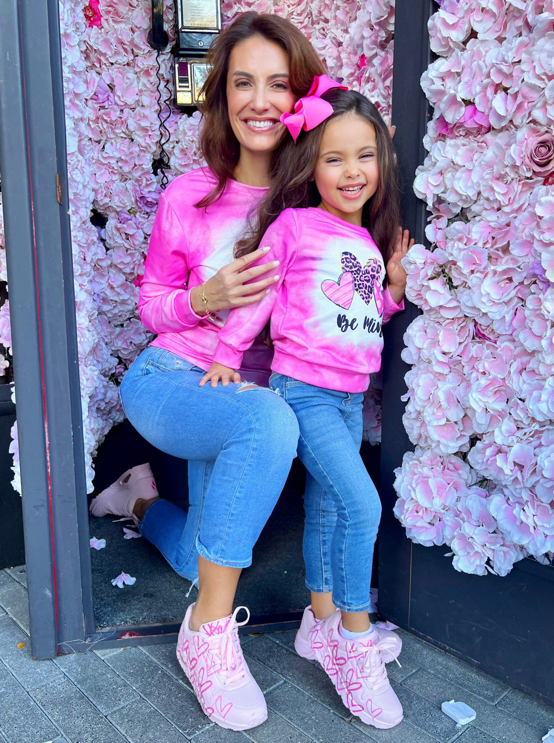 Mommy & Me Matching Tops | Be Mine Tie Dye Long Sleeve Top | Boutique