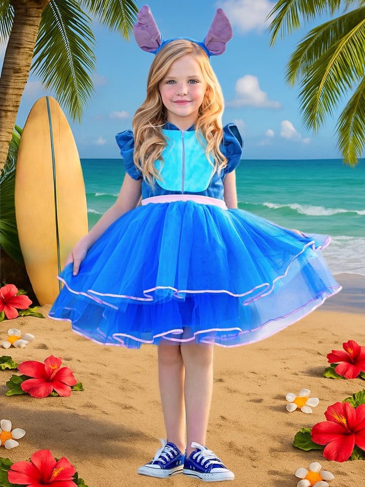 Tropical Trouble Maker Tutu Costume Dress with Headband