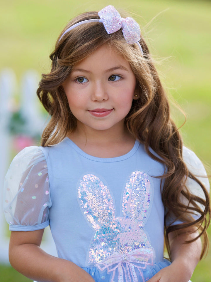 Sequin Bunny Ruffle Tulle Easter Dress