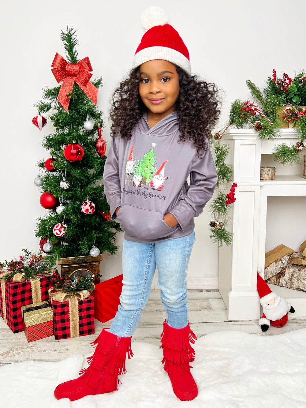 Cute Toddler Winter Tops | Girls Hanging with My Gnomies Hoodie Top