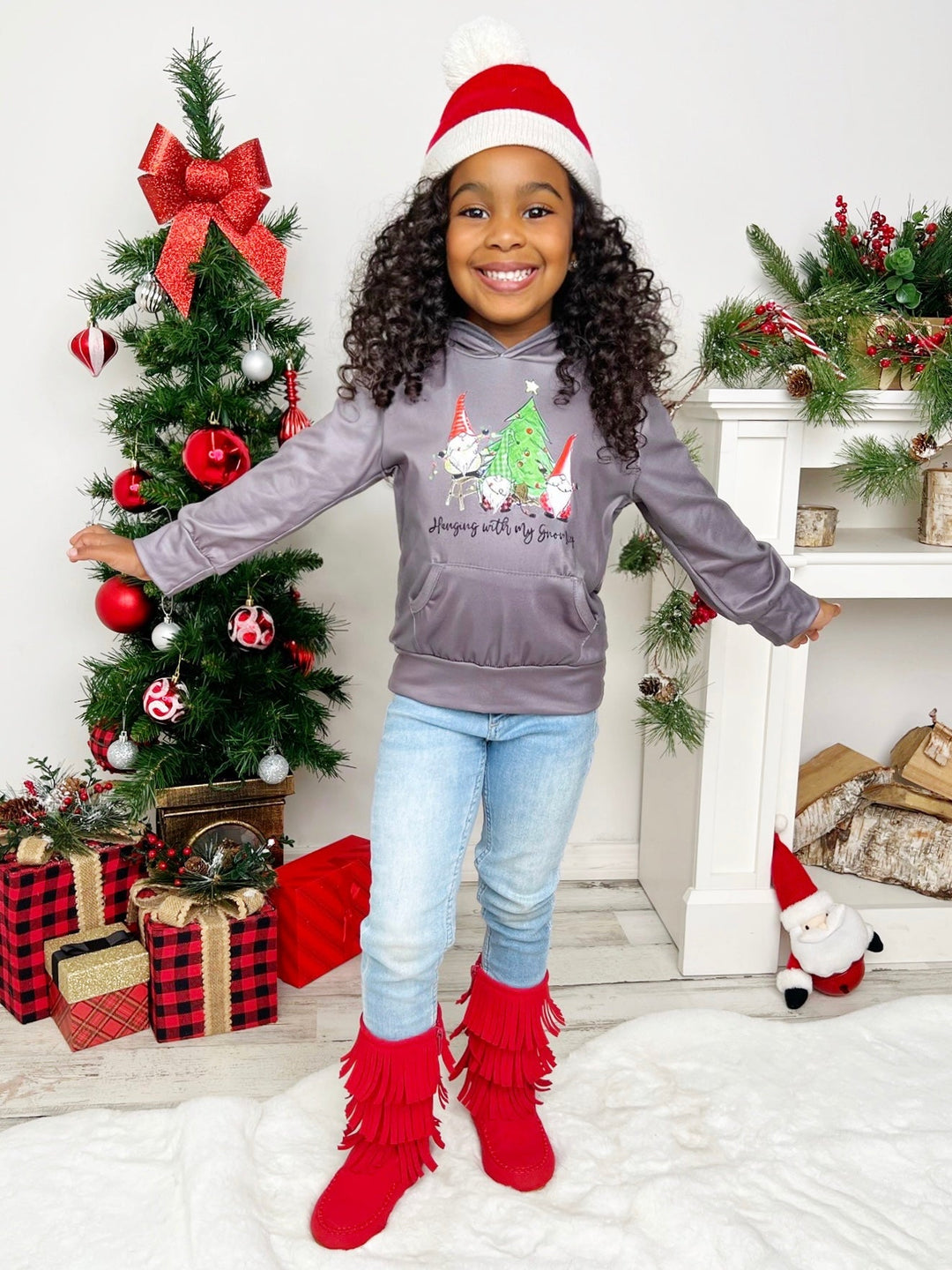 Cute Toddler Winter Tops | Girls Hanging with My Gnomies Hoodie Top