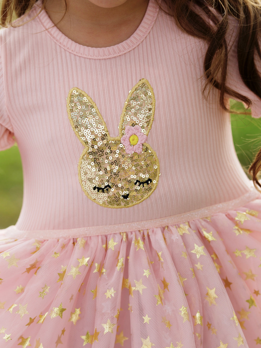 Blush Star Bunny Easter Tulle Dress
