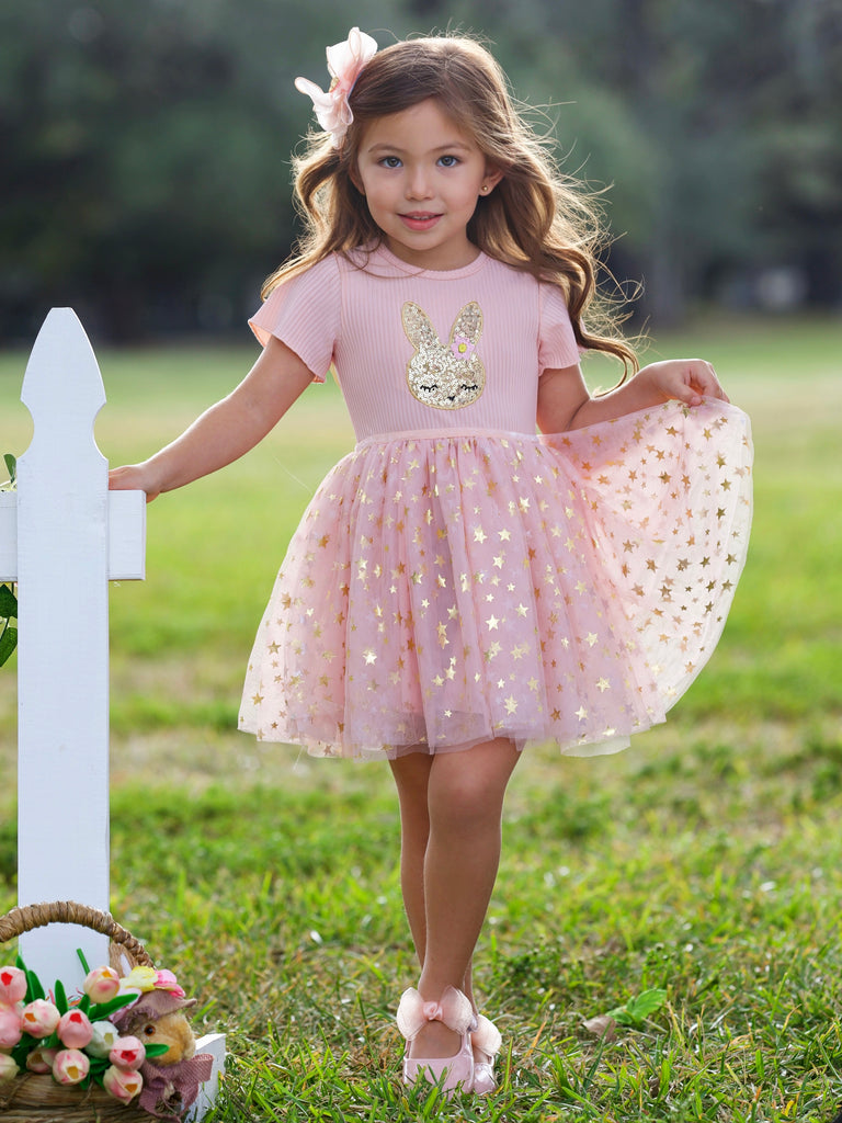 girls easter dress for Color:Black/Pink and bunny bodice detail 💃 Elegant & Comfortable Color Name:MOCHA