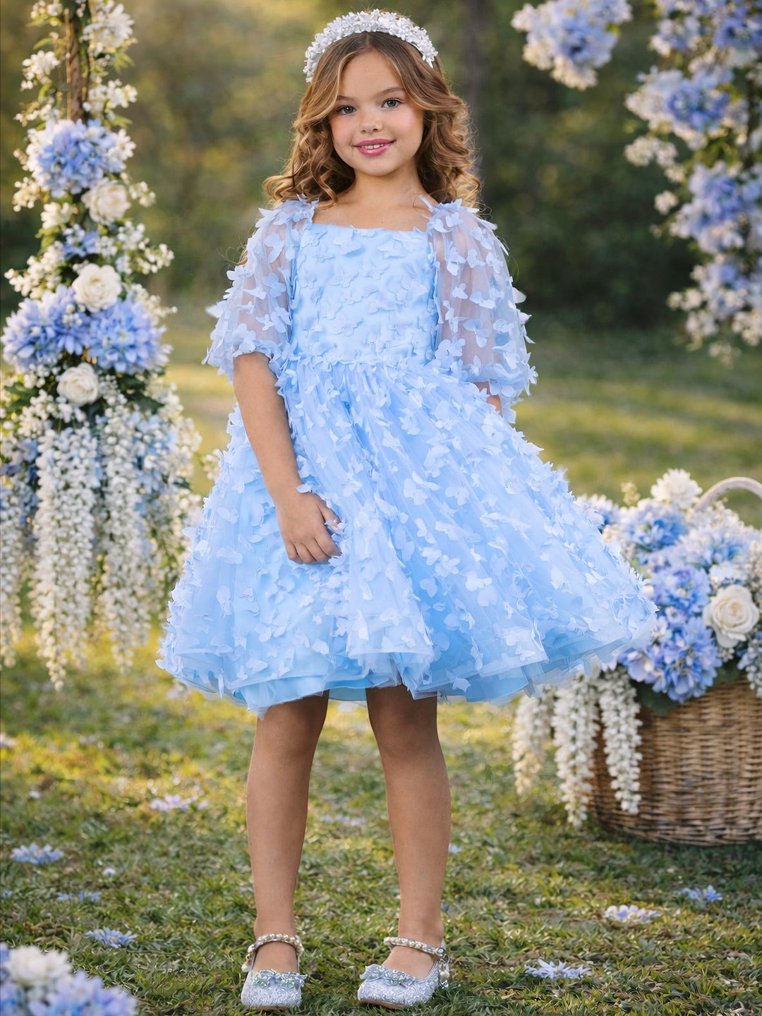 formal cute dresses for 10 12 year olds Formal Dresses 5t White Dress Kamemir Girl Sleeveless Princess Pageant Dresses Kids Prom Ball Gown(White,