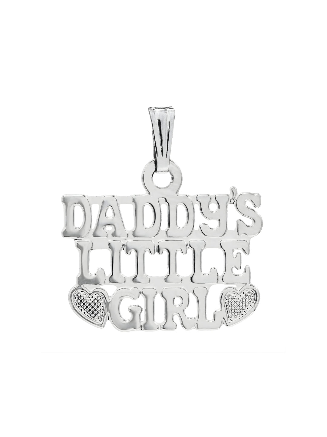 Girls Premium Sterling Silver Daddy’s Little Girl Pendant Necklace