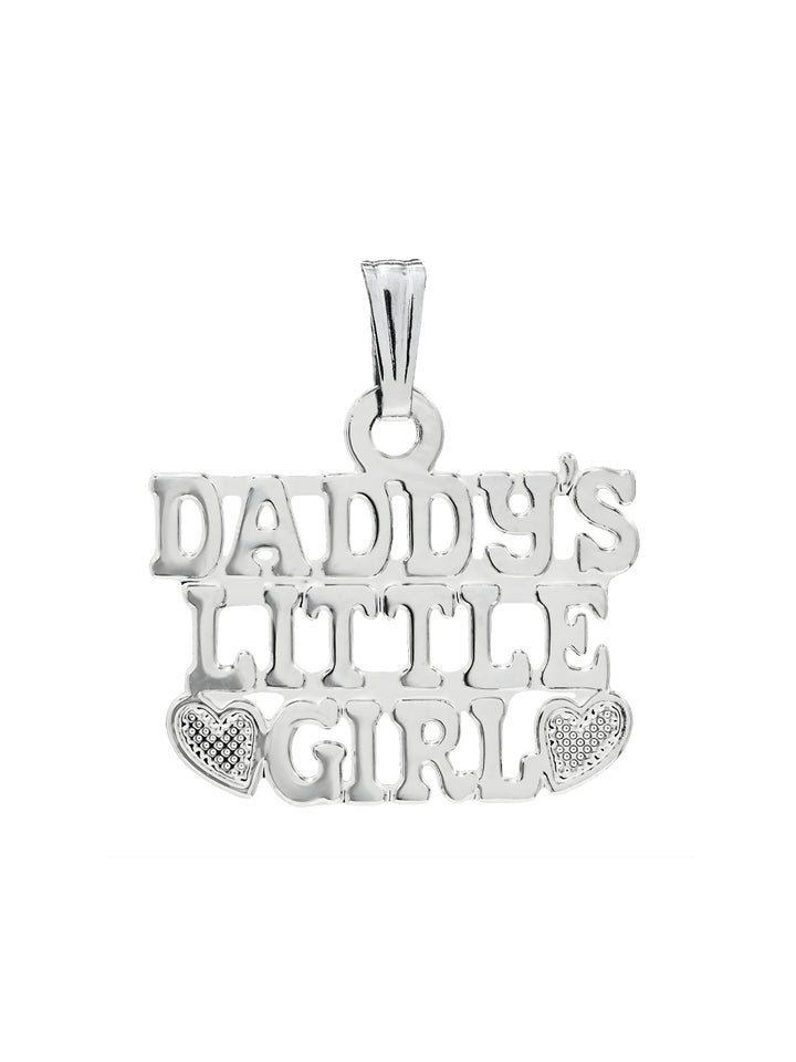 Girls Premium Sterling Silver Daddy’s Little Girl Pendant Necklace